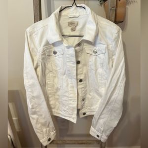 The loft white jean jacket